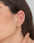 Gold Sparkle Crawler Single Earring