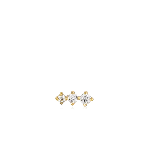Gold Sparkle Crawler Single Earring