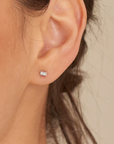 Silver Glam Mini Stud Earrings