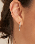 Silver Glam Hoop Earrings