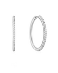 Silver Glam Hoop Earrings