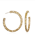 1.5" Gold Pavia Hoop w/ Crystals