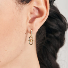 Load image into Gallery viewer, Gold Orb Link Drop Earrings