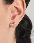 Gold Sparkle Marquise Single Earring