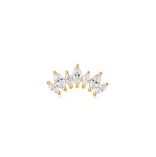 Load image into Gallery viewer, Gold Sparkle Marquise Single Earring