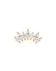 Gold Sparkle Marquise Single Earring