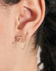 Gold Celestial Chain Single Earring