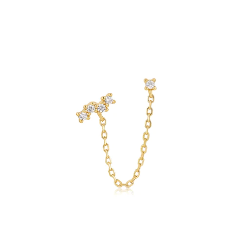 Gold Celestial Chain Single Earring