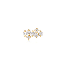 Load image into Gallery viewer, Gold Sparkle Cluster Single Earring