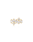 Gold Sparkle Cluster Single Earring