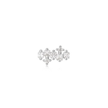 Cargar imagen en el visor de la galería, Silver Sparkle Cluster Single Earring