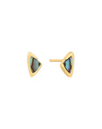 Gold Arrow Abalone Stud Earrings