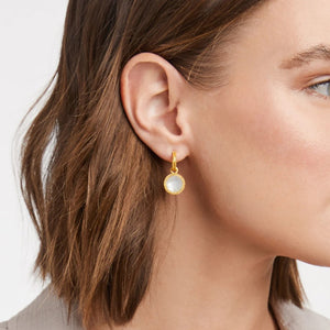 Fleur-De-Lis Hoop & Crystal Earring