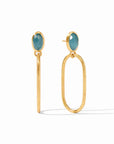 Ivy Statement Earring - Peacock Blue