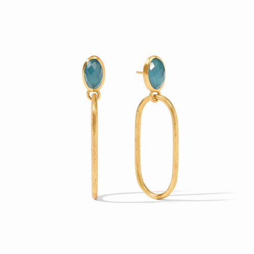 Ivy Statement Earring - Peacock Blue