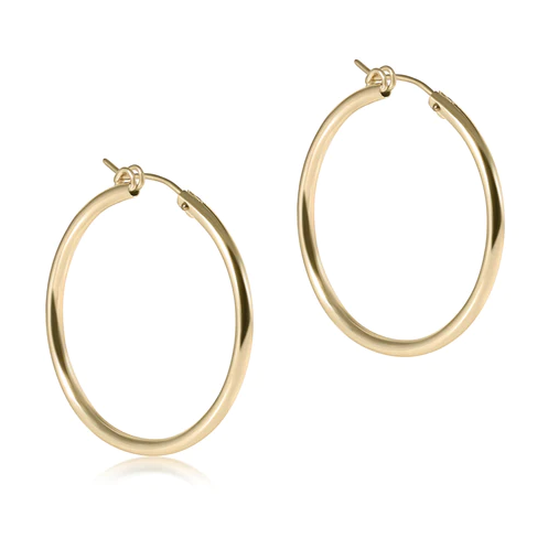 Round Gold 1.25&quot; Hoop - Smooth