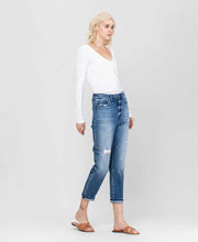 Load image into Gallery viewer, Cuffed Stretch Mom Jean
