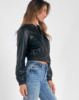 Cropped Bomber Jacket