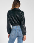 Cropped Bomber Jacket