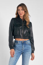 Load image into Gallery viewer, Cropped Bomber Jacket