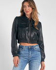 Cropped Bomber Jacket