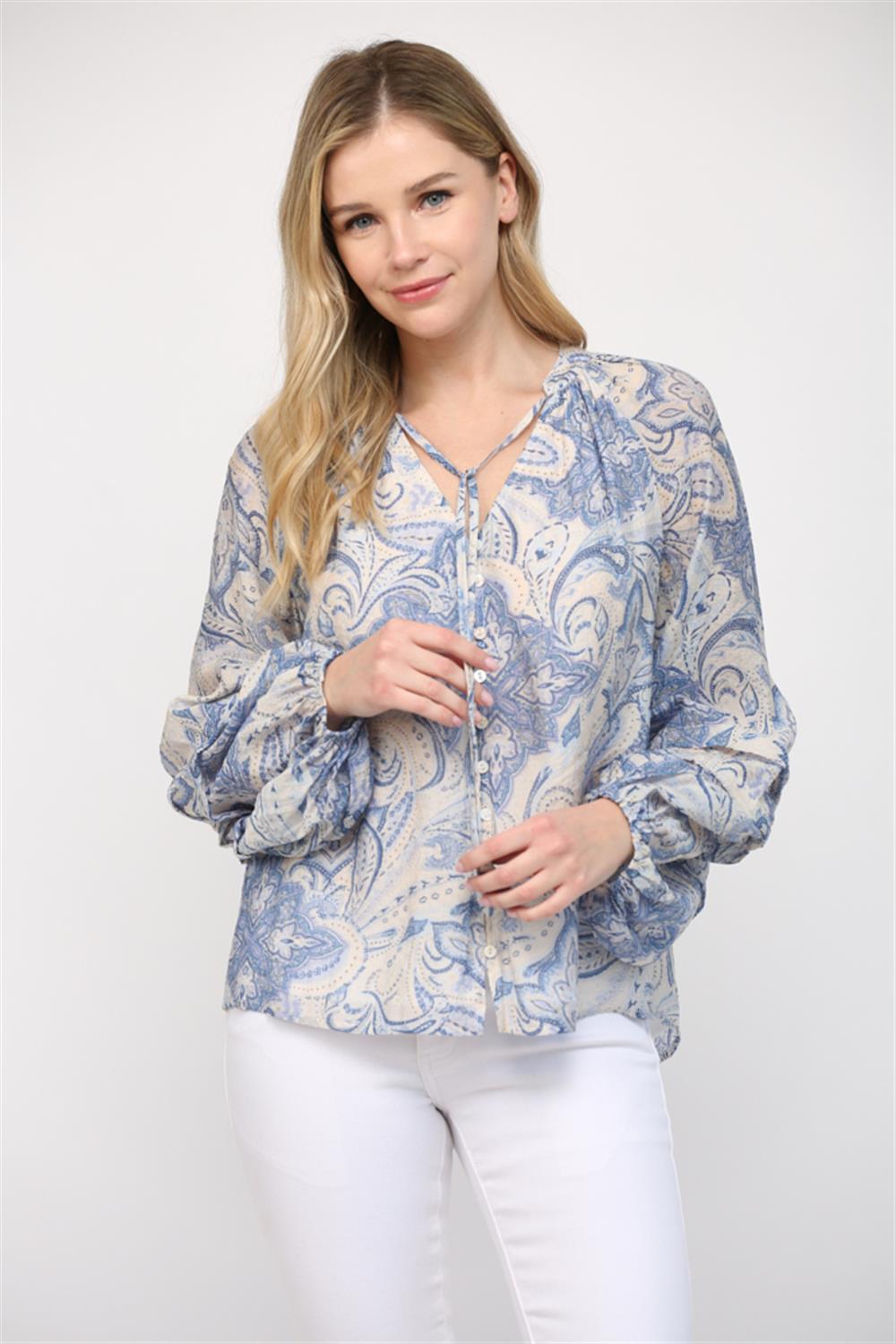 Paisly Button Longsleeve