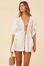 Load image into Gallery viewer, Gauze Floral Embroidery Kimono