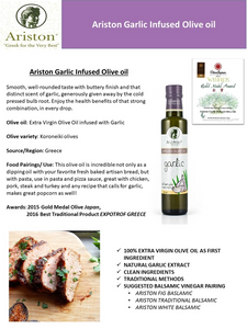 Garlic Infused Olive Oil - 8.5oz