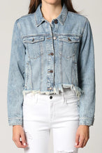 Load image into Gallery viewer, Rebel Classic Cropped Jean Jacket
