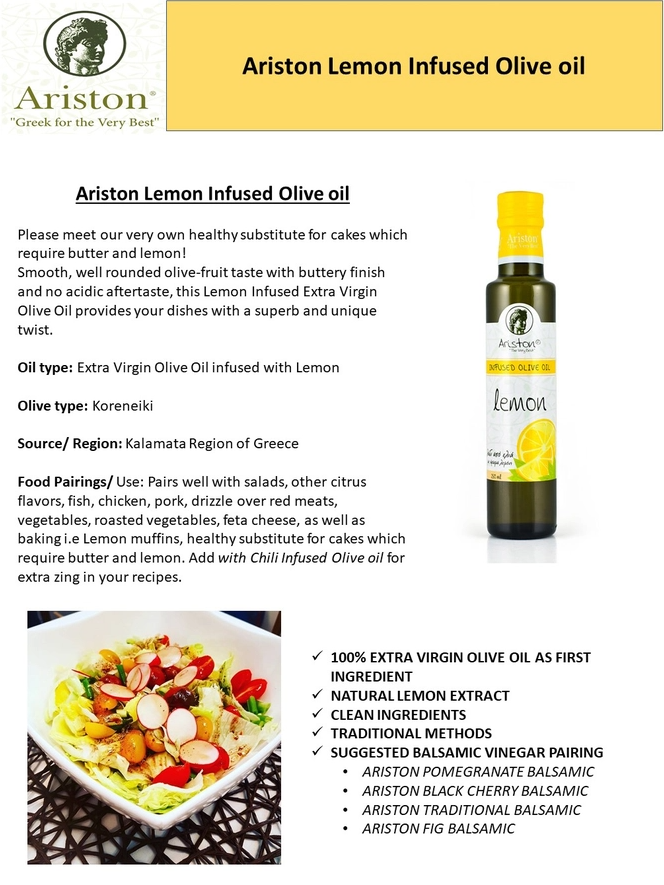 Lemon Infused Olive Oil - 8.45oz