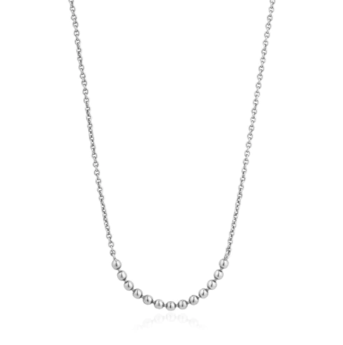 Silver Modern Multiple Balls Necklace