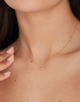 Gold Rope T-Bar Necklace