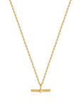 Gold Rope T-Bar Necklace