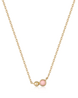 Gold Orb Rose Quartz Pendant Necklace