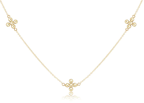 15" Simplicity Chain - Gold Cross