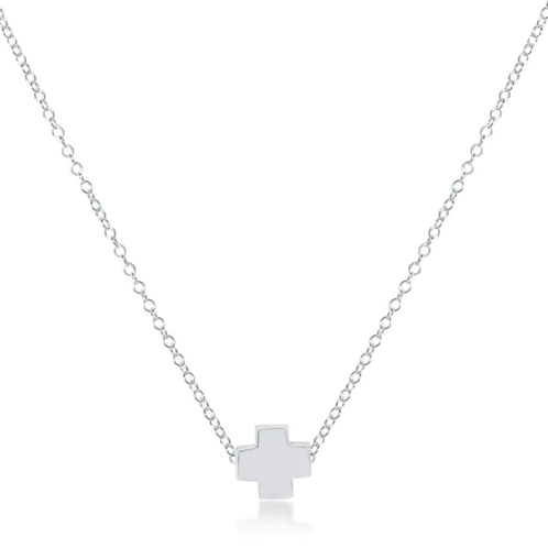16" Sterling Signature Cross Necklace