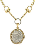 Gold Molat Coin Pendant Necklace