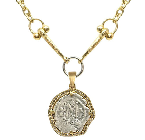 Gold Molat Coin Pendant Necklace