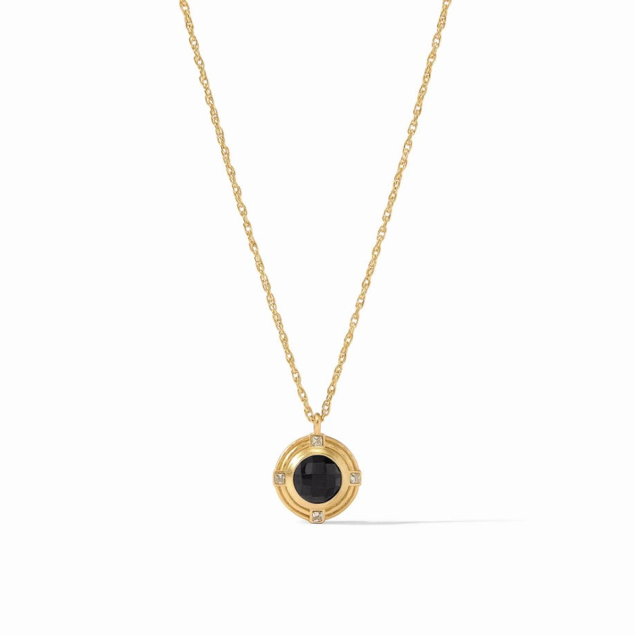 Astor Solitaire Necklace - Black