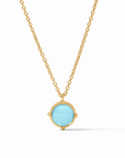 Honeybee Solitaire Necklace - Capri Blue