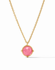 Honeybee Solitaire Necklace - Peony Pink