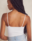 White Seamless V-Neck Cami