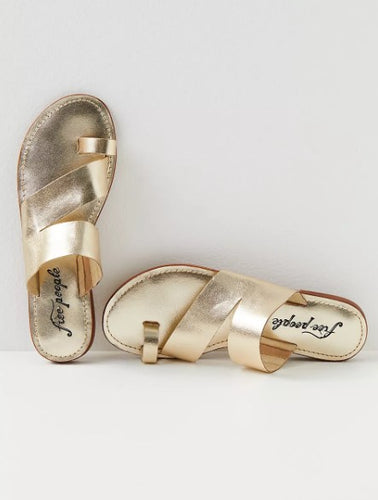 Abilene Toe Loop Sandal Gold