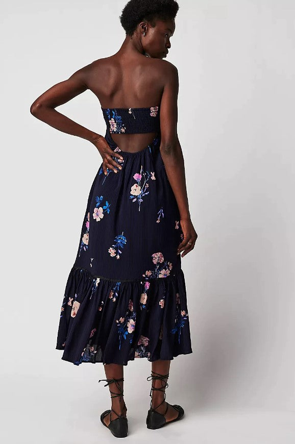 Midnight Rosie Posie Midi Dress