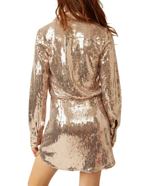 Sophie Sequin Mini Dress Champagne