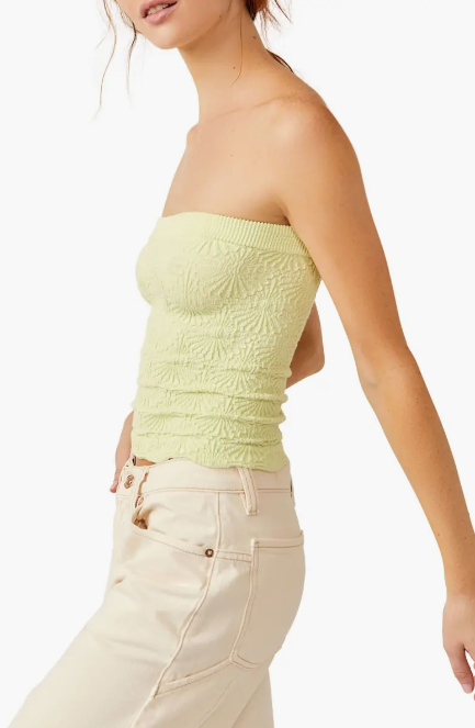 Love Letter Tube Top - Shadow Lime