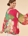 Delicate Tropical Kimono Jacket