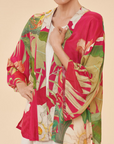 Delicate Tropical Kimono Jacket