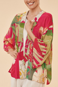 Delicate Tropical Kimono Jacket