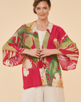 Delicate Tropical Kimono Jacket